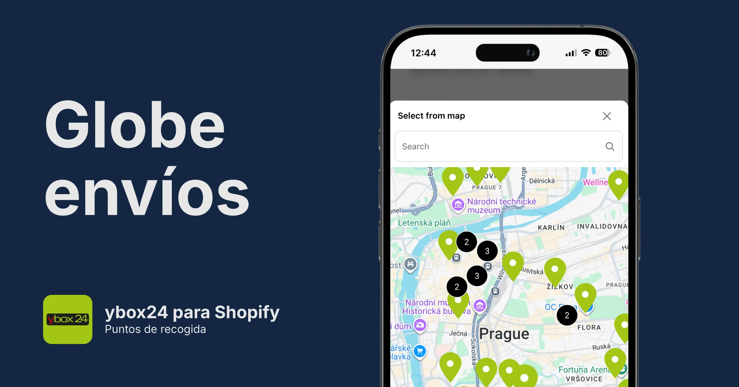 Puntos de recogida de ybox24 para Shopify