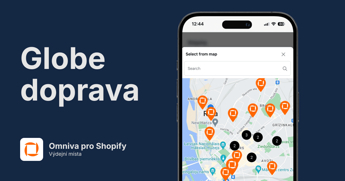 Omniva výdejní místa pro Shopify
