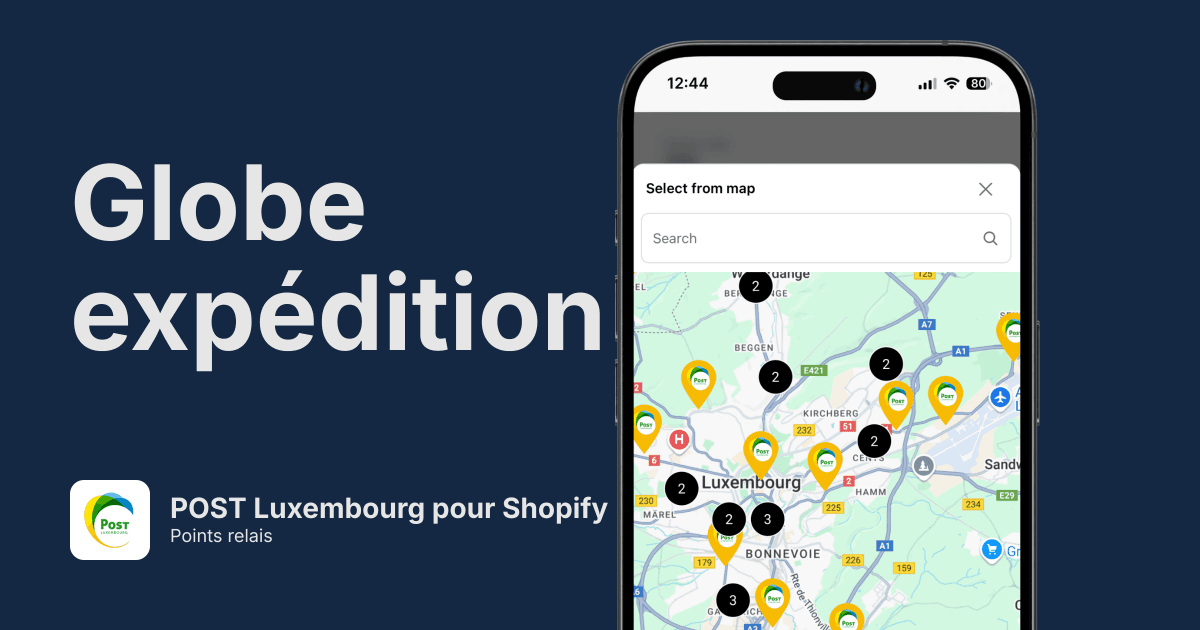 Points relais POST Luxembourg pour Shopify