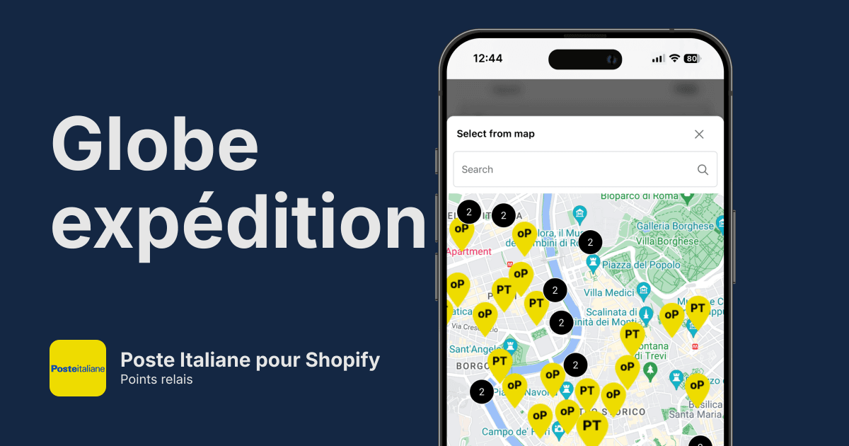 Points relais Poste Italiane pour Shopify