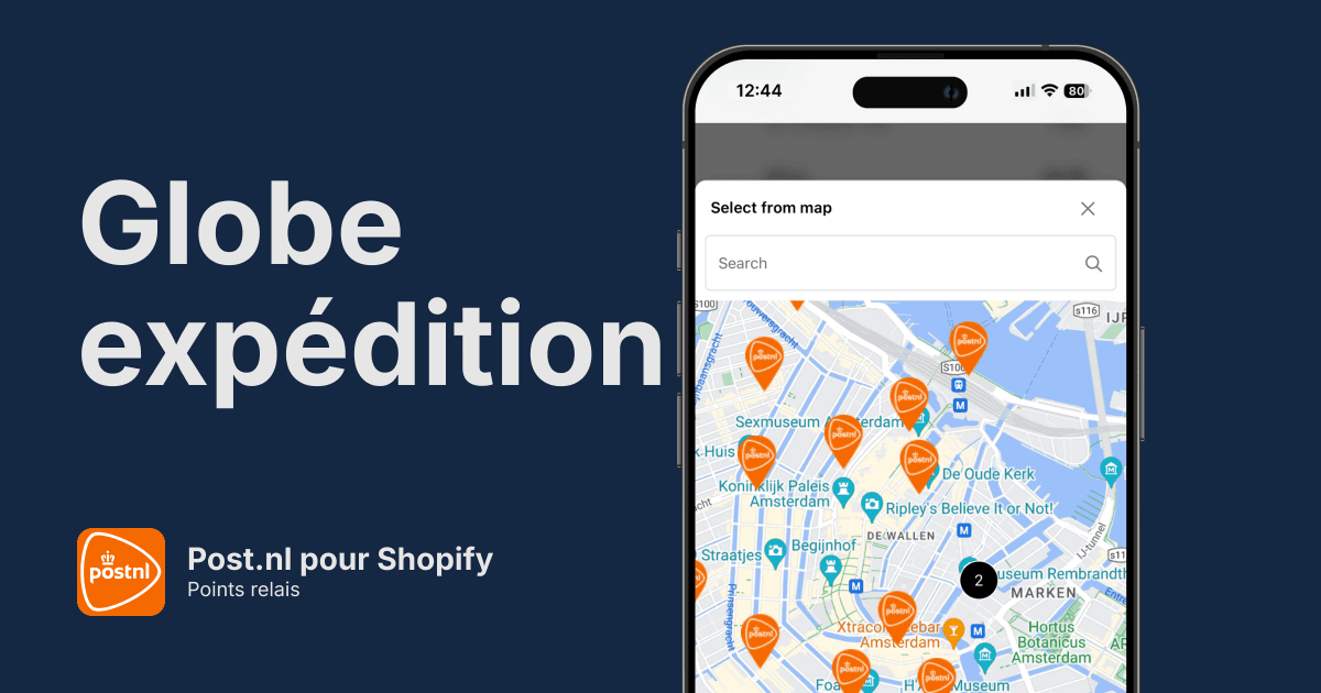Points relais PostNL pour Shopify