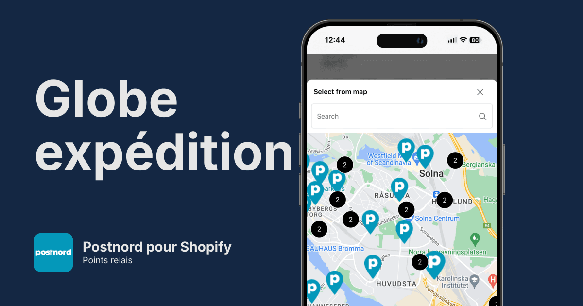 Points relais PostNord pour Shopify