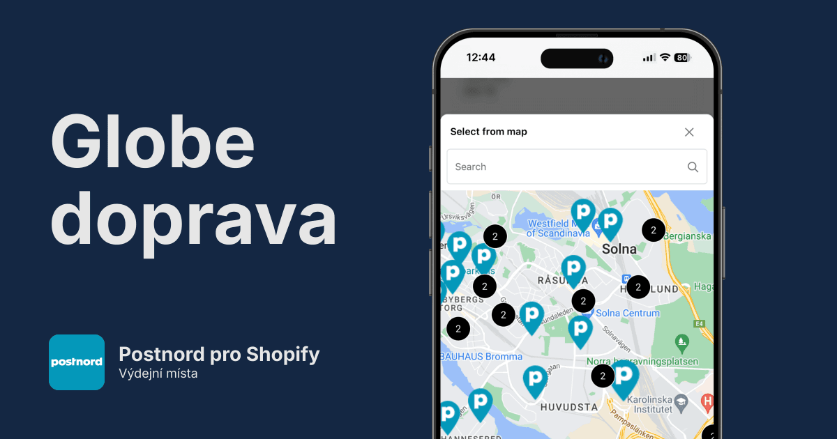 PostNord výdejní místa pro Shopify