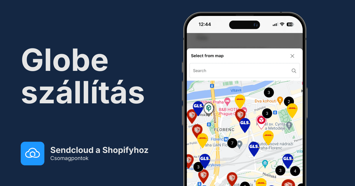 Sendcloud csomagpontok a Shopifyhoz