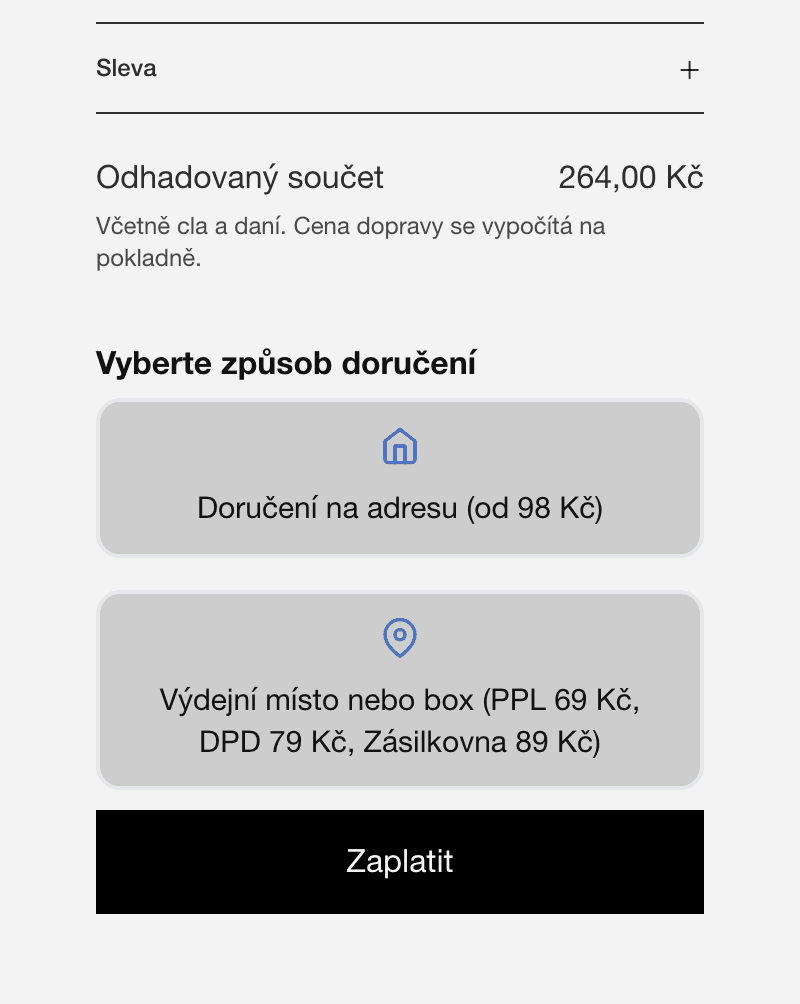 EkzemFree: zbliżenie wyboru punktu odbioru – Widget w koszyku