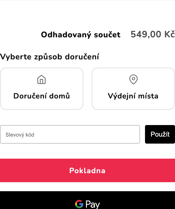 Hey Kitty: zbliżenie wyboru punktu odbioru – Widget w koszyku