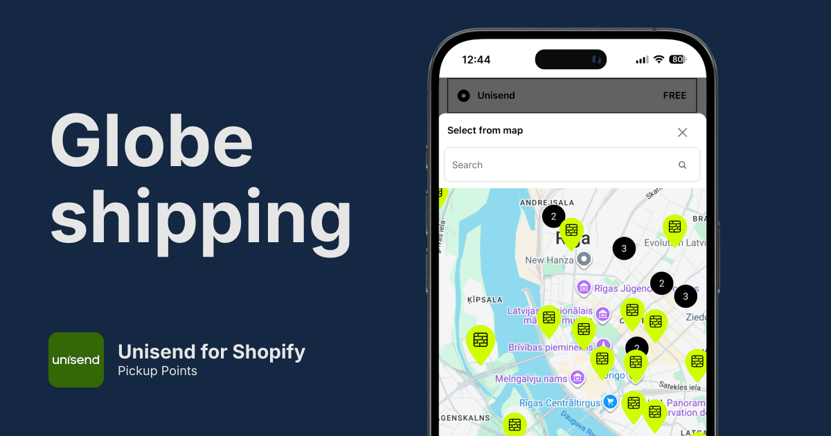 Unisend Pickup Points for Shopify