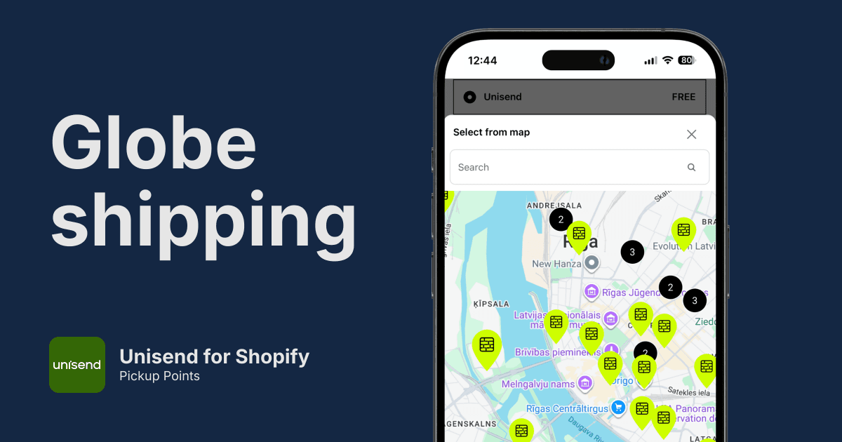 Unisend Pickup Points for Shopify