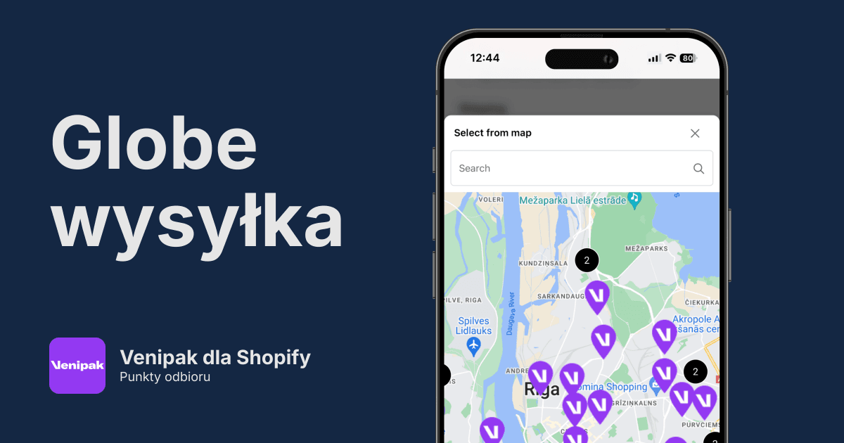Punkty odbioru Venipak w Shopify