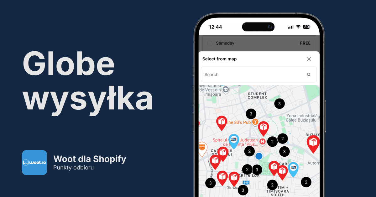 Punkty odbioru Woot w Shopify