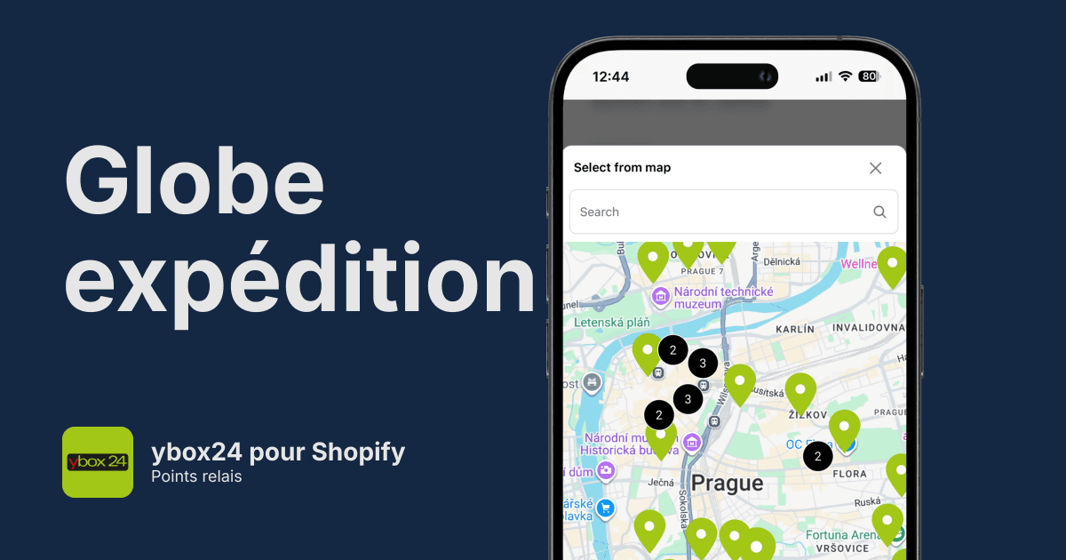 Points relais ybox24 pour Shopify
