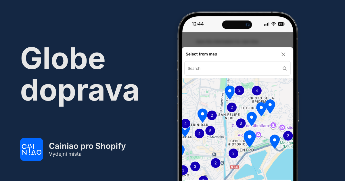 Cainiao výdejní místa pro Shopify