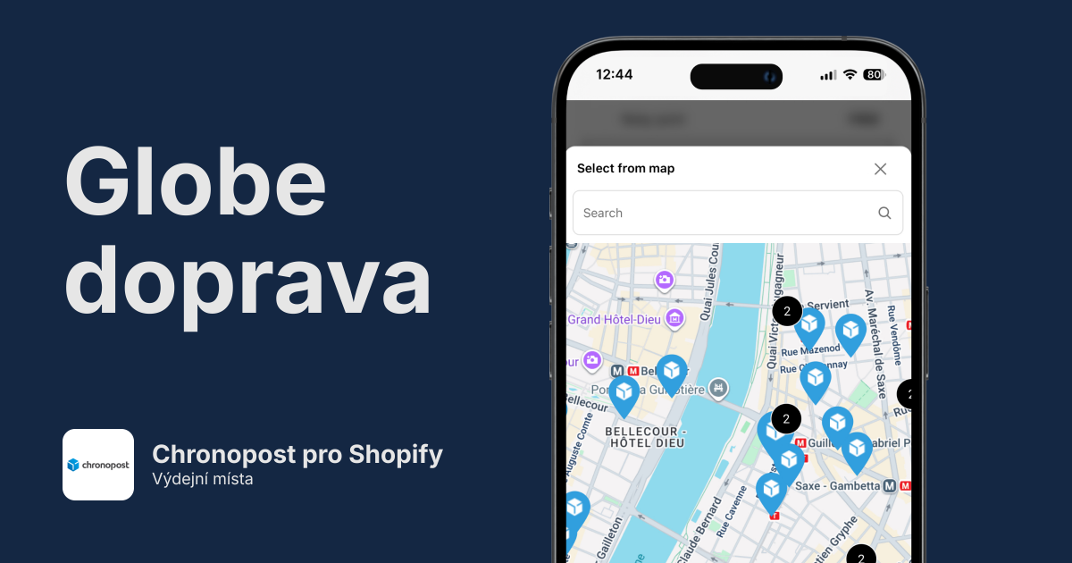 Chronopost výdejní místa pro Shopify