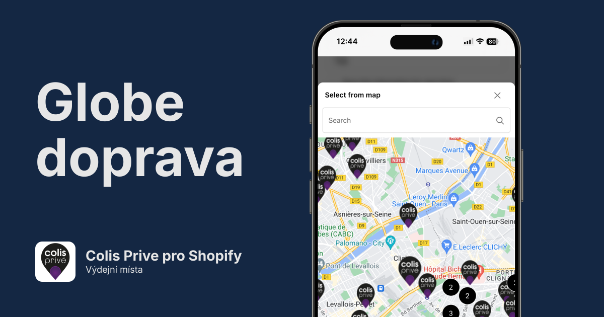 Colis Privé výdejní místa pro Shopify