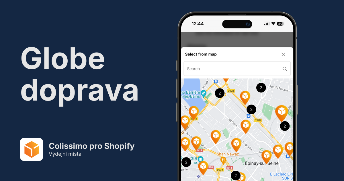 Colissimo výdejní místa pro Shopify