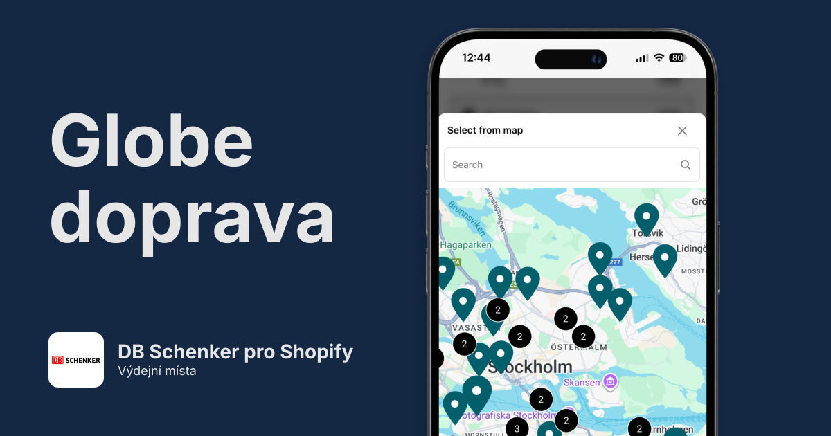 DB Schenker výdejní místa pro Shopify