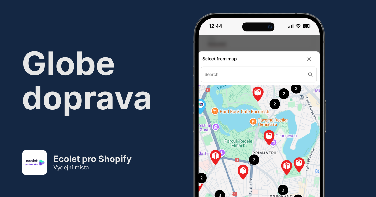 Ecolet výdejní místa pro Shopify