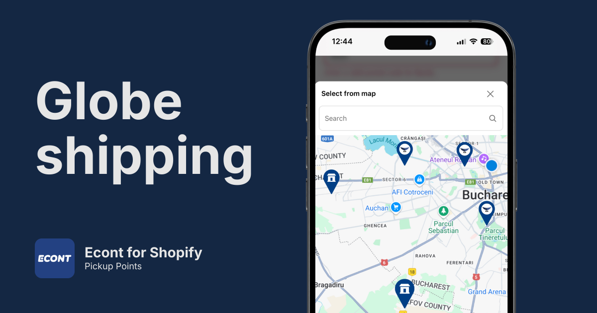 Econt Pickup Points for Shopify