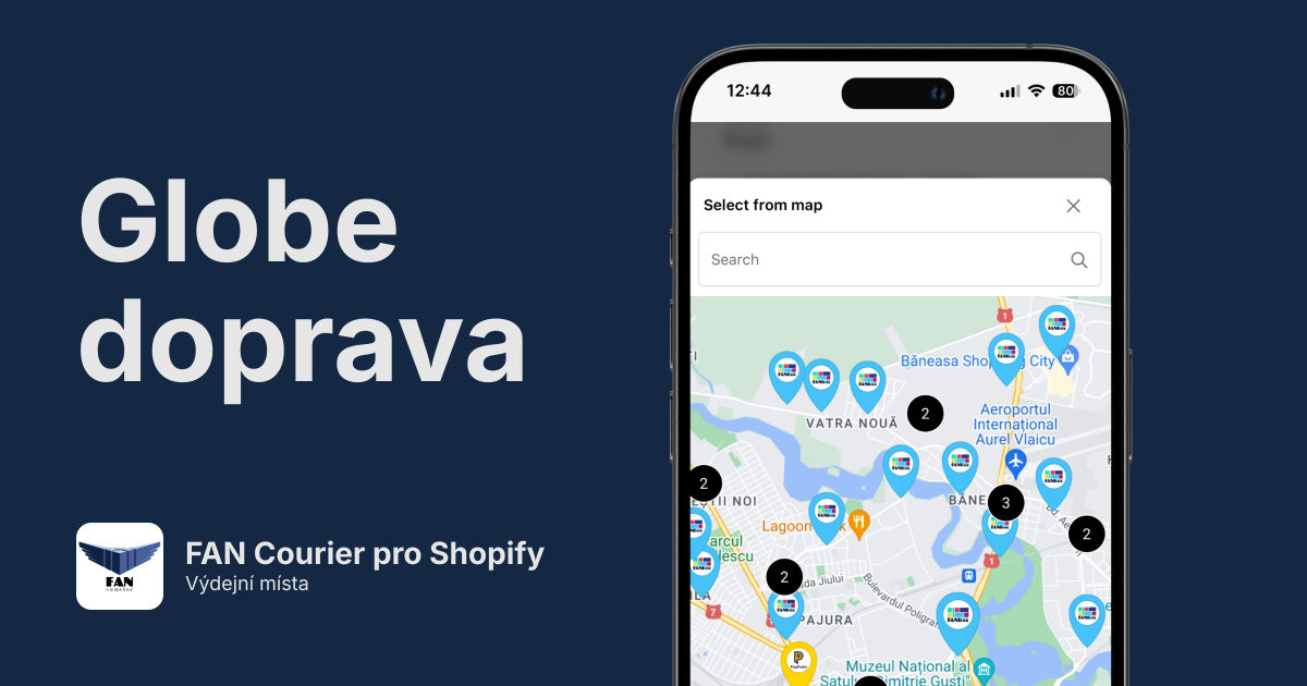 FAN Courier výdejní místa pro Shopify