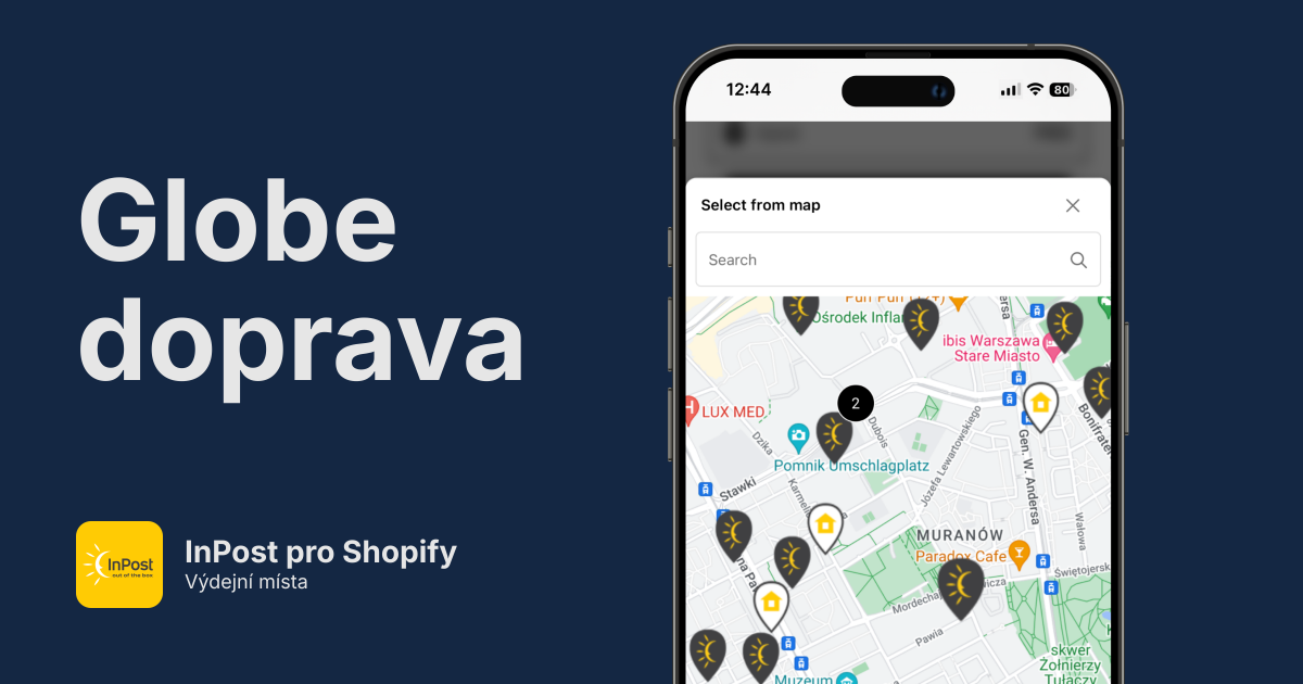 InPost výdejní místa pro Shopify