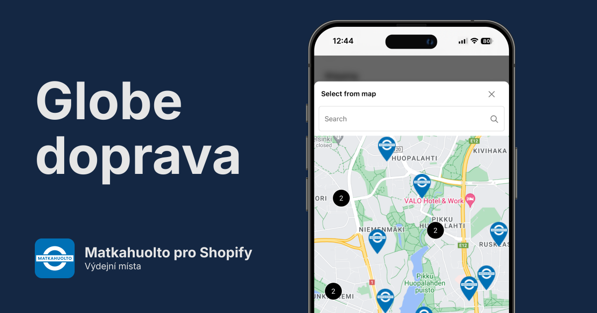 Matkahuolto výdejní místa pro Shopify