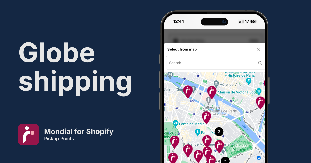 Mondial Relay Pickup Points for Shopify