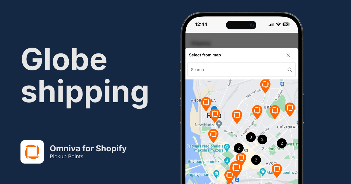 Omniva Pickup Points for Shopify
