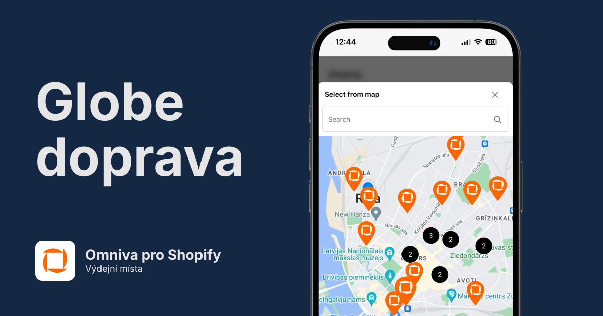 Omniva výdejní místa pro Shopify