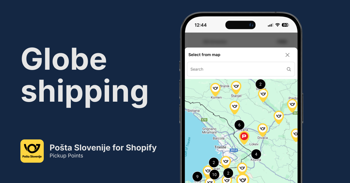 Pošta Slovenije Pickup Points for Shopify