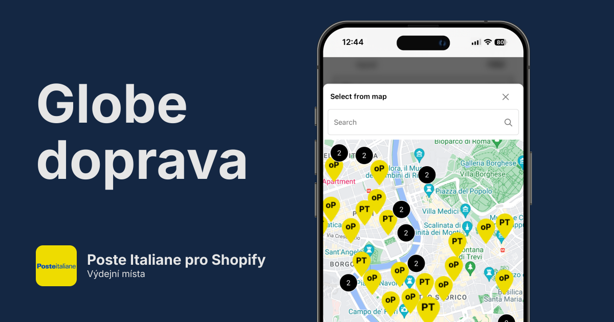Poste Italiane výdejní místa pro Shopify