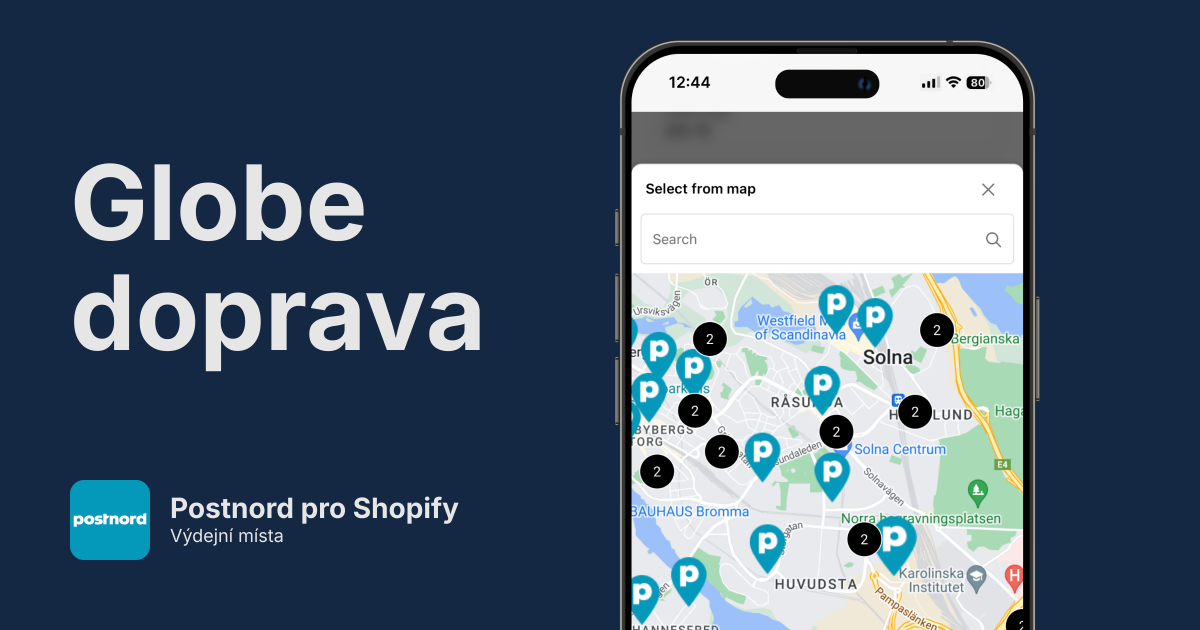 PostNord výdejní místa pro Shopify