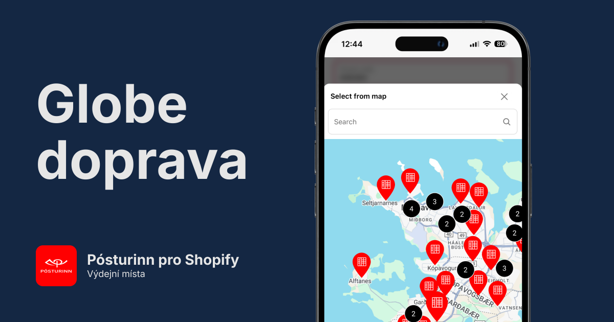 Pósturinn výdejní místa pro Shopify