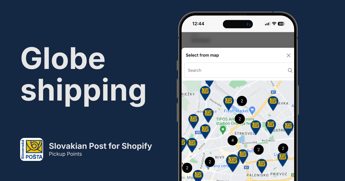 Slovakian Post Pickup Points for Shopify