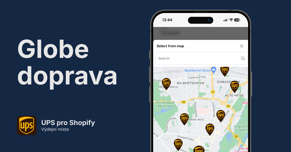 UPS výdejní místa pro Shopify