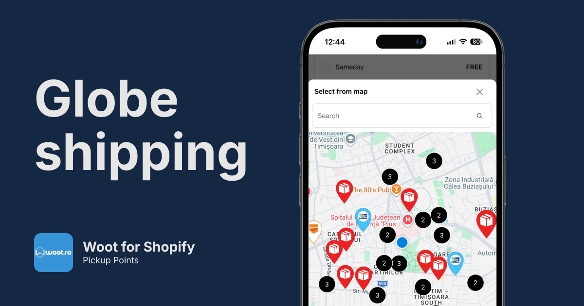 Woot Pickup Points for Shopify